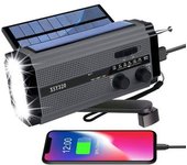 Yikanwen Radio Solar Portátil, Radio De Manivela Am/fm Con Batería Recargable De 5000 Mah