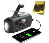 Väg Radio Con Células Solares, Linterna Led Y Powerbank 2000ma Sos Bl