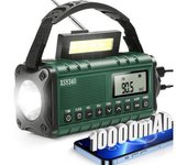 Radio De Emergencia, Alerta Meteorológica Noaa, Manivela Solar Radio Am/fm Para Supervivencia, Radio Con Batería Recargable De 10000 Mah, Reloj Alarma