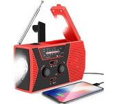 Radio Meteorológica Radio Solar Recargable De Emergencia Con Linterna Y Luz De Lectura, Radio Meteorológica Camping Am Fm, Power Bank Y Alarma Sos