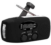 Radio De Emergencia Portátil Solar Y De Manivela, Radio Am/fm, Banco De Energía Recargable De 1000mah, Cargador Móvil Usb, Linterna Led
