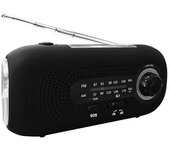 Radio Meteorológica De Manivela De Emergencia Con Batería De Respaldo De 2000 Mah, Color Negro