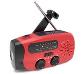 Radio De Manivela Con Células Solares, Linterna Y Powerbank De 2000 Mah, Sos Rojo