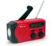 Denver Outdoors / Radio De Manivela Con Células Solares Y Linterna Led Y Po