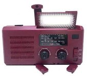 Cargador Solar De Energía De Emergencia Con Dinamo De Manivela, Cargador De Teléfono De 4000 Mah, Radio Meteorológica Sos Am/fm/noaa, Linterna