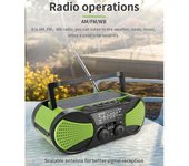 Am Fm Noaa Radio Meteorológica Solvev Linterna De Emergencia Powerbank Recargable Para Iphone Huawei