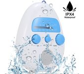 Radio De Ducha A Prueba De Agua Con Diseño Colgante - Mini Altavoz Inalámbrico Portátil A Prueba De Agua Con Batería Para Radio De Ducha Con Reloj