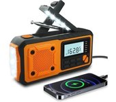 Radio De Emergencia Más Nueva, Radio De Manivela Alimentada Por Energía Solar Powerbank De 4000mah, Radio Meteorológica Portátil Am/fm/wb/noaa Y