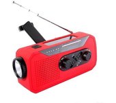 Radio De Carga De Emergencia, Linterna Led Con Energía Solar Portátil Am/fm, Con Alarma Sos, Potencia De 2000mah