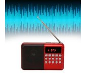Radio Am Fm Portátil Tarjeta De Memoria Reproducción De Mp3 Funciona Con Pilas Antena Externa Ergonómica Radio De Bolsillo