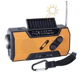 Radio Meteorológica De Emergencia 2000 Mah (modelo A1) Solar/manivela/batería Po