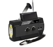 Radio De Célula Solar Radio De Emergencia Portátil 4000mah Banco De Energía Recargable Con Pilas Azul
