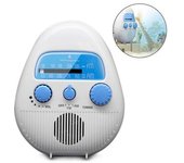 Radio De Ducha Colgante A Prueba De Agua - Mini Altavoz Inalámbrico Portátil A Prueba De Agua Con Batería Para Radio De Ducha Con Reloj Digital