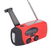 Radio Veva Con Células Solares / Linterna - Powerbank 2000mah - Rojo
