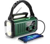 Remake Radio De Manivela De Emergencia, Batería De 10000 Mah - Radio Meteorológica Noaa/am/fm - Linterna Led Y Luz De Lectura - Alarma Sos Wellngs
