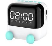 Radio Fm Inalámbrica Reloj Dental Portátil Reloj Despertador De Escritorio Con Pantalla Led Reproducción Manos Libres/tf -