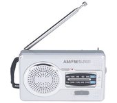 Radio Am Fm Con Pilas, Receptor De Radio Portátil De Material Plástico Resistente Al Agua Para Entretenimiento Al Aire Libre (bc-r2033)