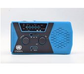 1 Unidad Con Linterna Y Luz De Lectura, Radio Meteorológica Portátil Am Fm Noaa Para Acampar, Banco De Energía De 2000mah - Azul