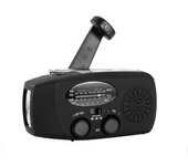 Radio Solar Portátil Con Manivela Y Radio Am/fm/noaa Autoalimentada Con Linterna De 3 Led Y Cargador De Teléfono Para Senderismo Y Acampada (2000 Mah)
