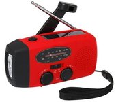 Radio De Manivela De Emergencia Con Linterna De Emergencia Led, Radio Meteorológica Portátil Am/fm Con Cargador De Teléfono Con Batería Externa, Carga
