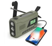 Radio Portátil Dab/fm, Radio Solar Dinamo 4000mah, Radio Solar, Radio De Supervivencia Radio Dab Cargador Usb Con Alarma De Emergencia, Reloj