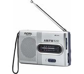 Radio Portátil Radio Pequeña Plata Fm/am (mw), Botón De Configuración Extra Grande, Mini Radio Con Altavoz Incorporado, Funciona Con Pilas