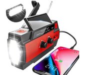Radio De Emergencia Con Manivela, Células Solares Y Am/fm, Incorporada 4000 Mah