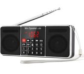 J-288 Radio Portátil Fm Am(mw) Mp3 Tf Usb Aux Con Altavoz Bluetooth, Pantalla Led, Función De Temporizador De Apagado. (sin Función De Memoria Manual)