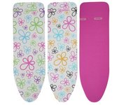 Leifheit Cotton Classic M Funda Acolchada Para Tabla De Planchar Algodón Rosa, Blanco