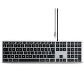 Teclado Retroiluminado W3 Con Cable Usb-c Y Teclado Numérico Qwerty