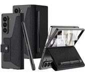 Funda Para Samsung Galaxy Z Fold 6 Con Ranura Para S Pen, Soporte, Ranura Para Tarjetas, Cierre Magnético Y Protector De Pantalla. - - Patrón De Lichi