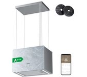 Campana Extractora Isla 700m3/h Booster Control Táctil Wifi Mármol Blanco-cd4850w Ciarra