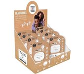 Expositor De Auriculares Bluetooth Tech One Tech Tec1420/ Con Estuche De Carga/ Autonomía 5h/ Blancos/ Incluye 8 Auriculares Bla