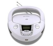 Radio Cd Portátil Con Bluetooth Y Usb Bsl Pcd-31 Blanco