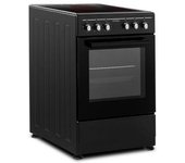 Cocina Con Horno Electrico Infiniton Cc-b550v3, Vitroceramica 3 Zonas, Horno 43 L, 4 Funciones, A, Crystal Black