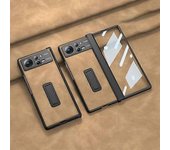 Funda De Cuero Mate Gkk Para Xiaomi Mix Fold 2 5g Con Función Atril Y Película De Vidrio Templado, Color Marrón