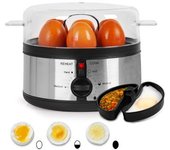 Hervidor Para Huevos Elã ctrico, 7 Huevos, Termostato Y Minutero, Cocina Saludable - Duronic Eb35 Bk