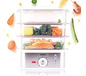 Vaporera Elã ctrica 870w - Temporizador | Pantalla Lcd | 10.6 Litros | Bandeja Antigoteo - Duronic Fs87