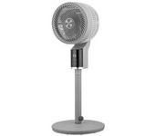 Todolampara Fabrilamp Ventilador De Pie Persa Gris/cromo 50w 3vel Regx33x33cm Oscilante, Display, Remoto Y Temporizador