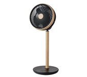 Todolampara Fabrilamp Ventilador De Pie Colibri Negro/madera 25w 12vel 70x28,5x28,5cm 3asp Motor Dc C/remoto Y Temporizador
