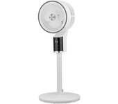 Todolampara Fabrilamp Ventilador De Pie Persa Blanco/cromo 50w 3vel Regx33x33cm Oscilante Display,remoto Y Temporizador
