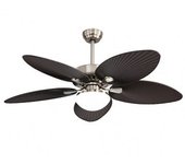Ventilador De Techo Led 24w Niquel/marron Motor Dc Verano E Invierno 3000+4000+6000 Con Mando A Distancia