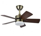 Ventilador De Techo Led 36w Cuero / Cerezo Nogal Motor Dc Verano E Invierno 3000+4000+6000 Con Mando A Distancia Y Palas Reversibles