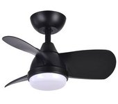 Ventilador De Techo Led 24w Negro Motor Dc Verano E Invierno 3000+4500+6000 Con Mando A Distancia