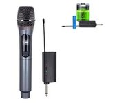 Micrófono Inalámbrico De Mano Inalámbrico Uhf Sistema De Micrófono Dinámico Receptor De Karaoke-gris