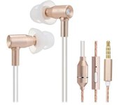 Fc31 Auriculares Internos Antiradiación Con Tubo De Aire Auriculares De Música Con Cable De 3,5 Mm Radiación Con Micrófono (dorado)