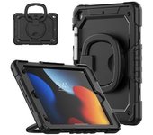 Capa À Prova De Choque Para Ipad 10.2 (2021) / (2020) / (2019) Capa Para Tablet À Prova De Quedas Com Suporte Giratório De 360 ​​graus Para Pc + Capa