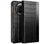 Suporte De Couro De Vaca Com Janela De Visualização Para Huawei Mate X3 5g
