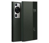 Para Huawei P60 / P60 Pro Capa De Telefone De Couro De Vaca Genuíno Smart Sleep Wake-up View Capa De Telefone De Janela