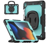 Capa À Prova De Choque Para Ipad 10.2 (2021) / (2020) / (2019) Capa Para Tablet À Prova De Quedas Com Suporte Giratório De 360 ​​graus Para Pc + Capa